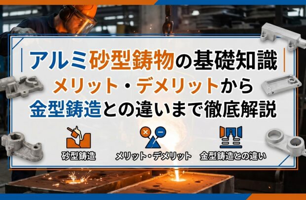 アルミ砂型鋳物・砂型鋳造の基礎知識｜メリット・デメリットから金型鋳造との違いまで徹底解説｜大型精密製缶/切削 スピード加工センター