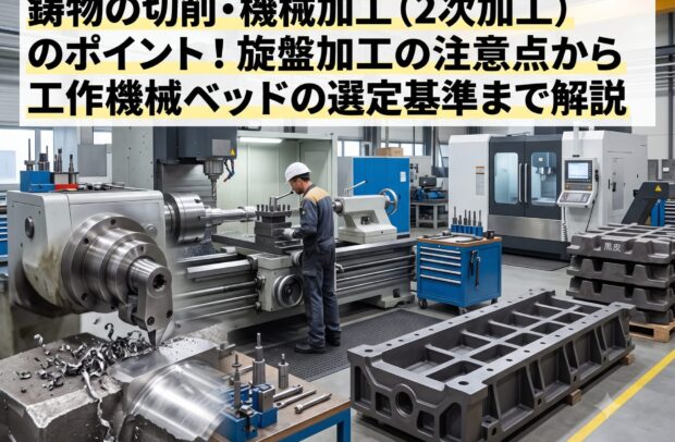 鋳物の切削・機械加工（2次加工）のポイント！旋盤加工の注意点から工作機械ベッドの選定基準まで解説｜大型精密製缶/切削 スピード加工センター